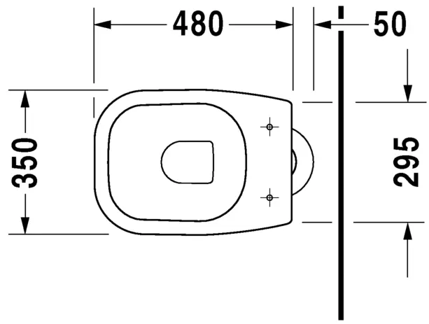 Duravit D-Code Álló WC 540mm, fehér 211001