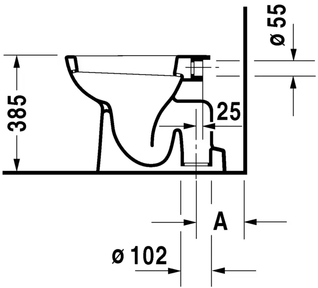 Duravit D-Code Álló WC 540mm, fehér 211001