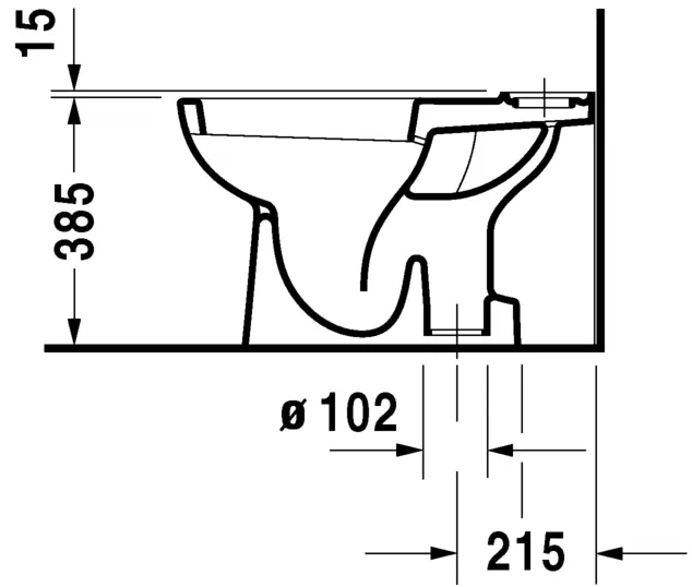Duravit D-Code Álló WC, 650mm, fehér 211101