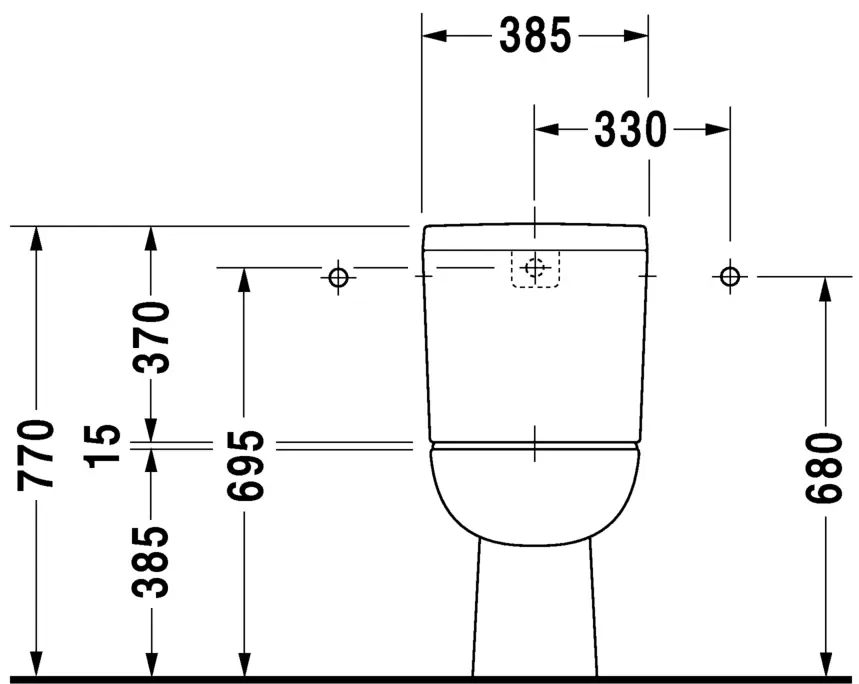 Duravit D-Code Álló WC, 650mm, fehér 211101