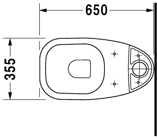 D-Code Álló WC 650mm, fehér