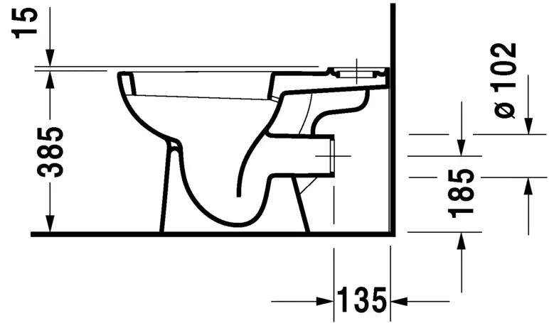 D-Code Álló WC 650mm, fehér
