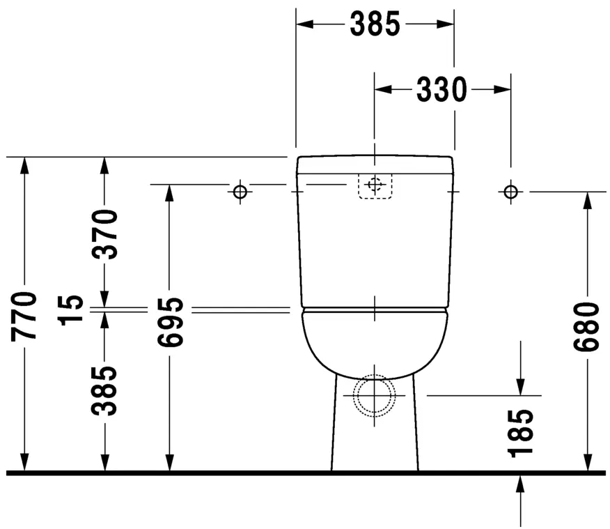 D-Code Álló WC 650mm, fehér