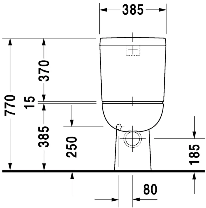 D-Code Álló WC 650mm, fehér