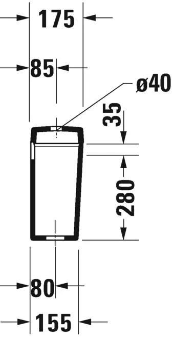Duravit D-Code WC öblítőtartály 6/3 l, 3/8' 0940100004