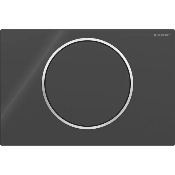 Sigma10 Round Működtetőlap, fekete/fényes króm