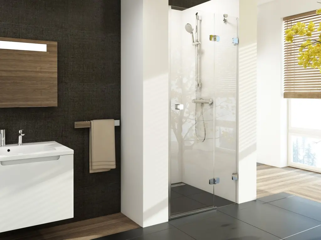 Zuhanyajtó BSD2-100 A-jobbos króm + Transparent