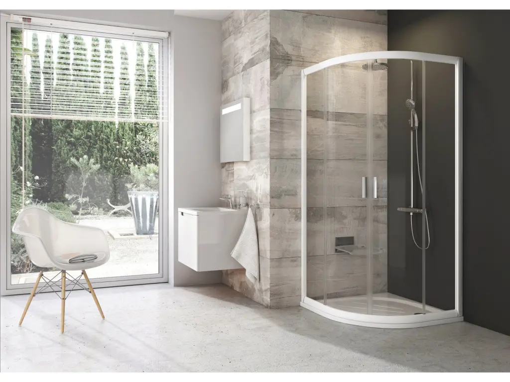 Zuhanykabin BLCP4-80 fehér + Transparent